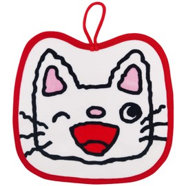 Hayashi ZM440400 Die Cut Towel with Loop, White, Approx. 7.5 x 7.3 inches (19 x 18.6 cm), Non-tan