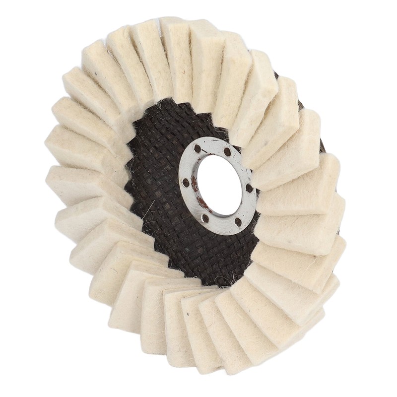 2Pcs 5in Grinding Disc Wave Shape Wool Felt Polishing Wheel
