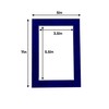 5x7 Precut Royal Blue Suede Picture Matboard for 4x6 Photo