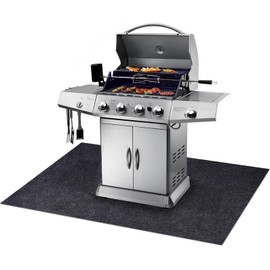 Alfombrilla de parrilla de gas, equipo de parrilla para parrilla de gas/absorbente, ligera, lavable, para proteger cubiertas y patios de salpicaduras de grasa, contra daños y manchas de aceite o derrames de grasa (36 x 72 pulgadas)