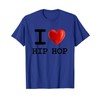 I Love HIP HOP Music Heart T Shirt