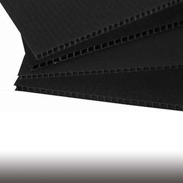 44" X 24" Black Horizontal Corrugated Plastic Replacement Panel for