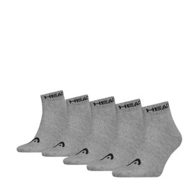 HEAD All Sports Quarter, Mid Grey Melange, 39-42 (Pack of 5)