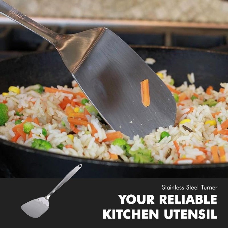 Chef Craft Select Turner/Spatula, 13.5 inch, Stainless Steel