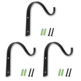3 Pcs Hanging Basket Hooks, Brackets for Small Hanging Baskets Hooks Outdoor, Feeders, Wind Chimes
