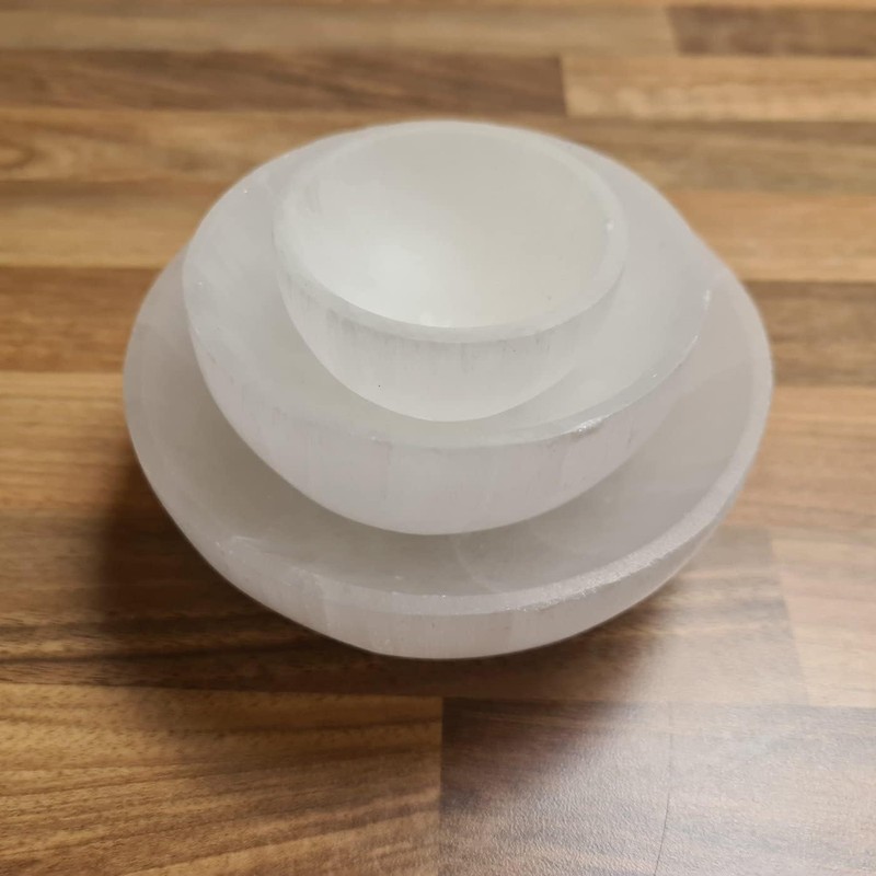 Heimtex Heimtex Selenite Crystal Bowl - Round Selenite Crystal Cleansing