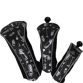 Glove It Golf Club Covers for Women, Set of 3 Numbered Ladies Golf Head Covers for Hybrid, Wood & Driver Clubs, Extra Protection, Gotta GLOVE IT (CC232)