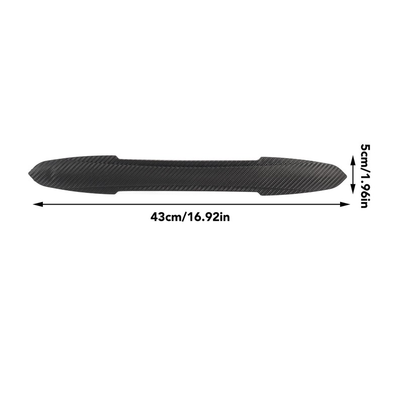 4PCS Bumper Guard Strip Carbon Fiber Pattern Textured 43cm Length