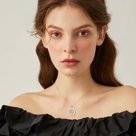 URONE Allah Necklace For Women 925 Sterling Silver Allah Pendant Islamic Muslim Necklace Allah Jewelry Gifts