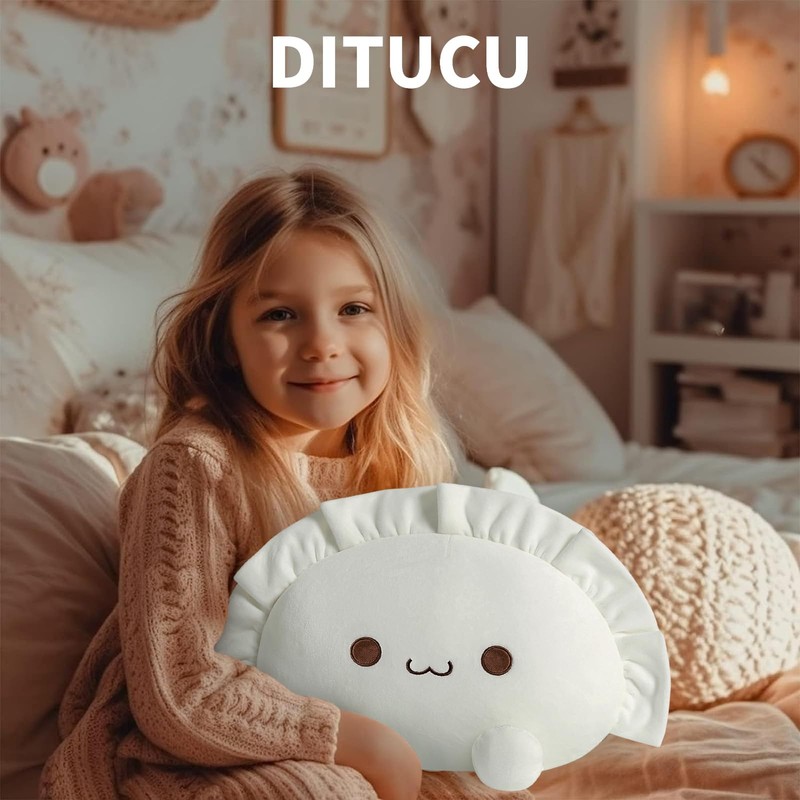Ditucu Cute Dumpling Plush Pillow Funny Food Soup Stuffed Animal