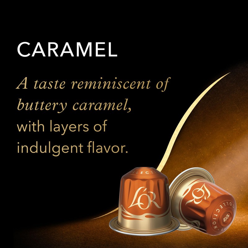 L'OR Espresso Capsules, 30 Count Variety Pack Vanilla/Chocolate/Caramel, Single-Serve Aluminum