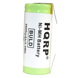 HQRP 42mm Long Battery Works with Braun 5000, 3745, 3761, 3762, 5000 Toothbrush Repair 2000mAh Professional Care Triumph Sanyo 346 Sanyo346