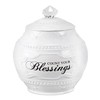 Young's Inc. Ceramic Jar with 36 Blessing Cards - 6"