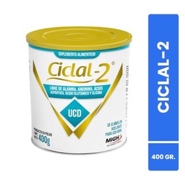 Ciclal-2 Suplemento Alimenticio Libre de Alanina, Arginina, Ácido Aspártico, Ácido Glutámico y Glicina UCD Producto en Polvo con 400 gr. De 8 años en 