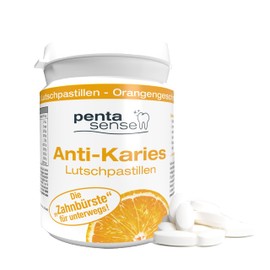 PentaSense® Xylitol Anti Caries Lozenges with Orange Flavour Against Plaque and Acid Help Preserve Enamel - Pack of 30
