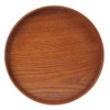 Wooden Round Tea Cup Tray Coffee Plates Holder Serving Tray