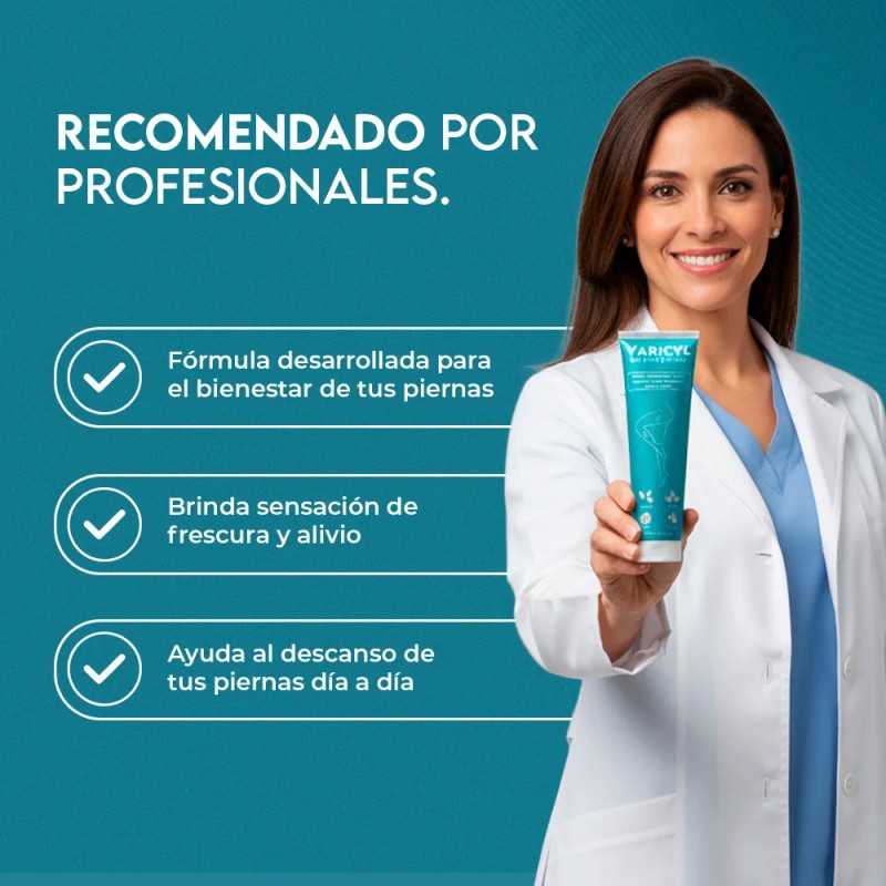 Gel Refrescante Antiinflamatorio Para Piernas Varicyl 220 Ml Mentol
