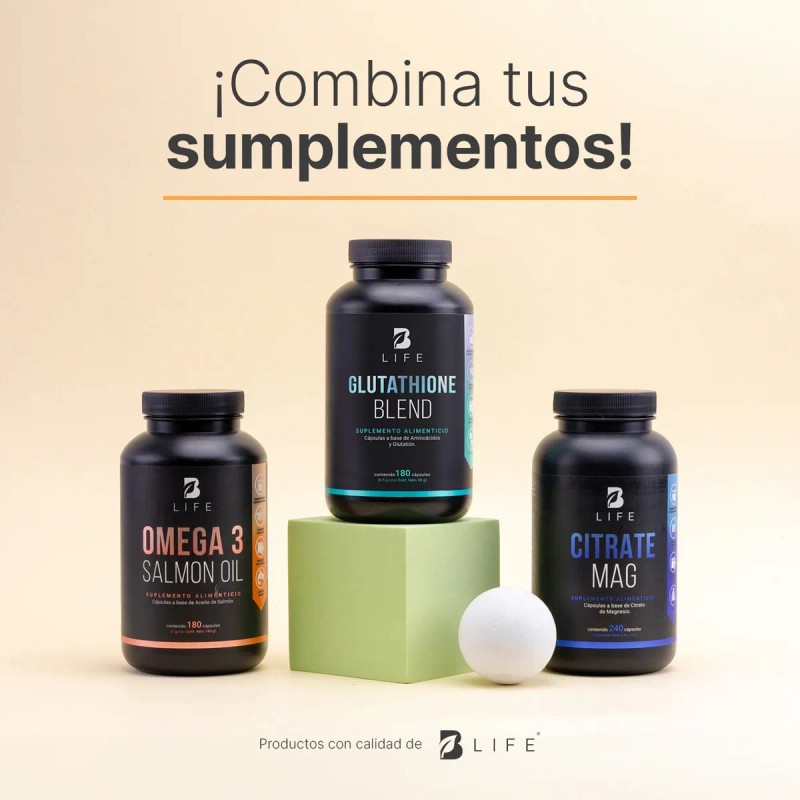 Glutatión De 180 Cápsulas Con Precursor De Glutatión B Life