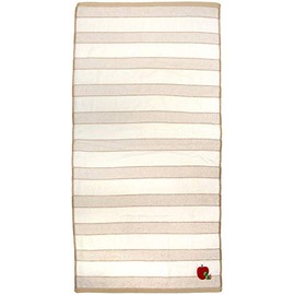 Hayashi BJ800928 Bath Towel, Approx. 23.6 x 47.2 inches (60 x 120 cm), Organic Cotton, Walk, Beige