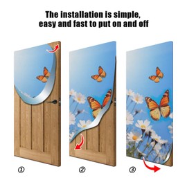 GOODOLD Spring Door Cover Fabric Door Window Wall Decoration Front Door or Indoor Home Holiday Party Decor, 32 x 79 Inch