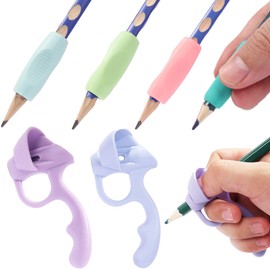 HORNYPOOT Pencil Grips for Kids Handwriting,5 Pack Silicone Pencil Grippers Holder Posture Correction for Preschooler Training, Pen Writing Aid Tool for Preschooler Kids Students