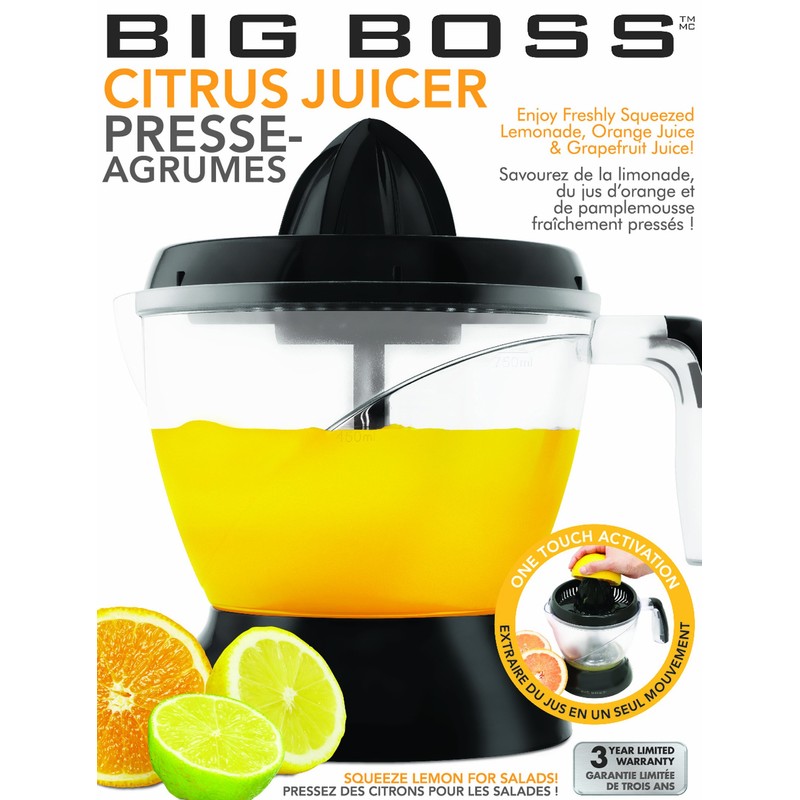 Big Boss 8962 Electric Citrus Juicer, Black