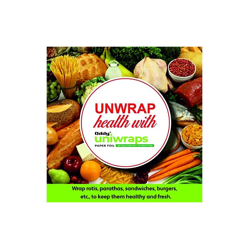Oddy Uniwraps Food Wrapping Paper Sheets | Wrap Roti, Parantha,