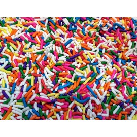 Assorted Carnival Rainbow Sprinkles - 2 lbs of Bright Multicolored Sweet Ice Cream Topping Jimmies
