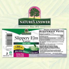 Nature's Answer Slippery Elm | Super Concentrated Herbal Supplement | Soothes Mucous Membranes | Demulcent Herb | Kosher |Gluten Free| Low Organic Alcohol 2oz (Pack of 2)
