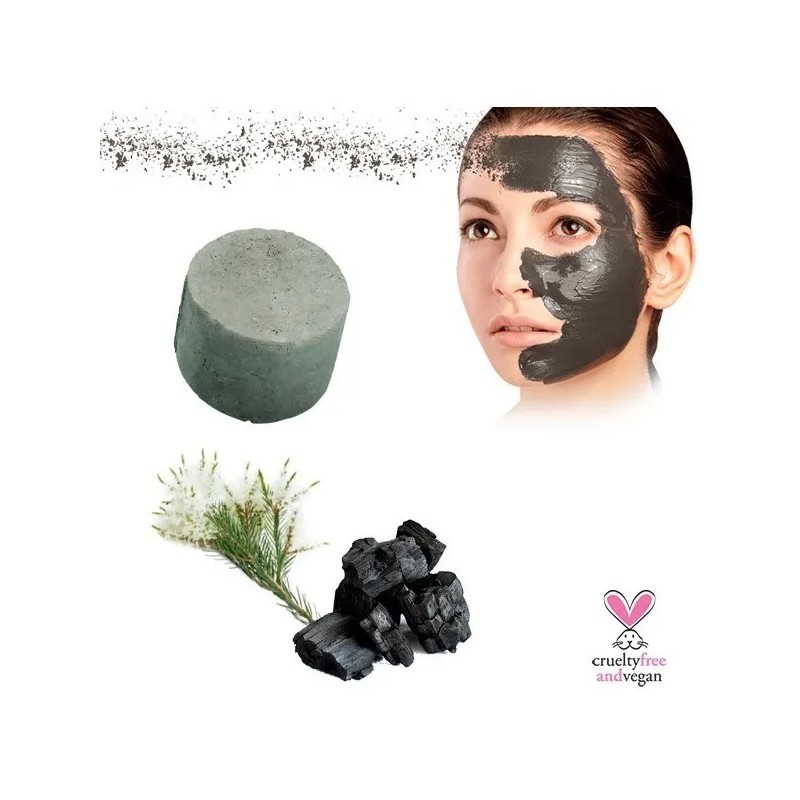 Mascarilla Facial Sólida Anti-acné Carbón Activado