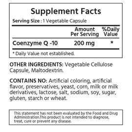 ML Naturals Pure CoQ-10 200 mg, 240 Vegetable Capsules. One a Day (6-Month Supply). Premium Quality, NSF-Certified & cGMP-Compliant