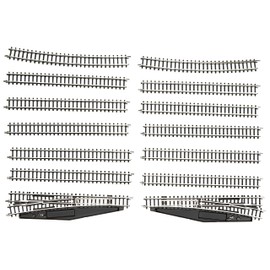 Mrklin Z Scale Model Train Tracks Extension Set with Manual Turnouts