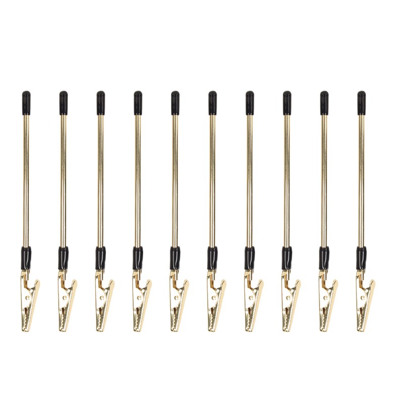 10Pcs Metal Memo Clips Gold Color Electroplated Safe Light Strong