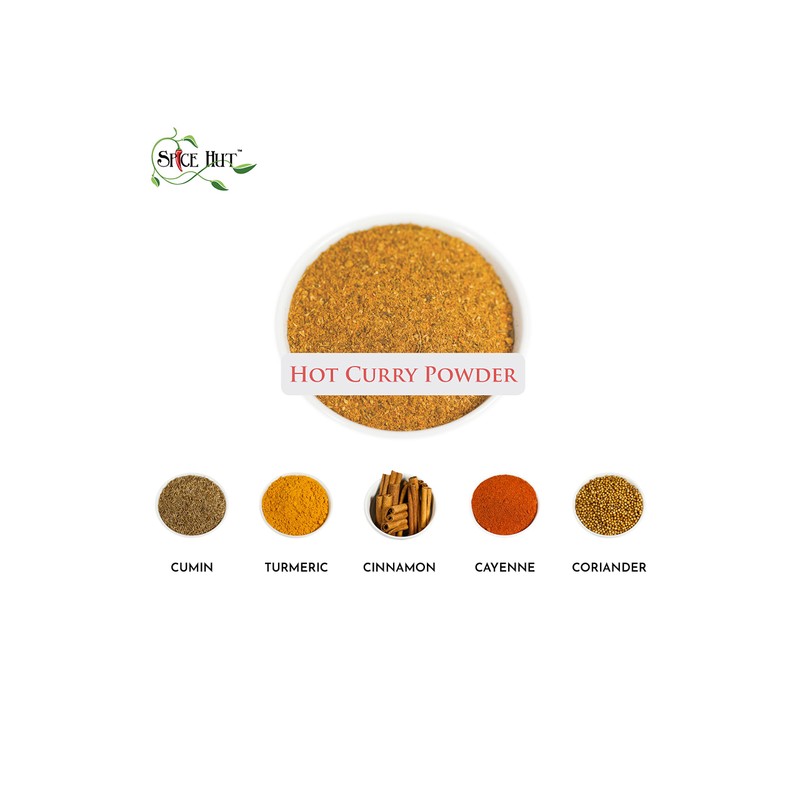 The Spice Hut Organic Hot Curry Powder Seasoning, Quick &
