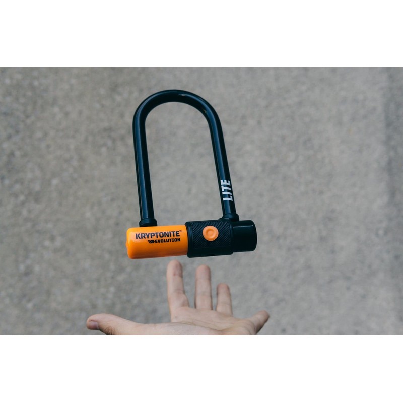Kryptonite Evolution LITE Mini-6 (7x15, 2cm) Fahrradschloss, Orange, 7 x