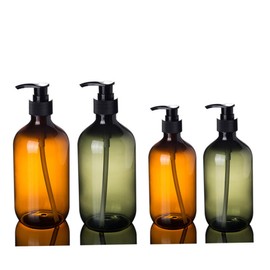 Outanaya 300ml Green Shower Gel Bottle Pump Bottle Bathroom Soap Dispenser Leakproof