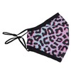 Reusable washable 3 layers cotton cloth - grey - leopard