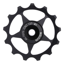 Polea de cambio 11T/13T de aleación de aluminio para bicicleta de montaña (13T negro)