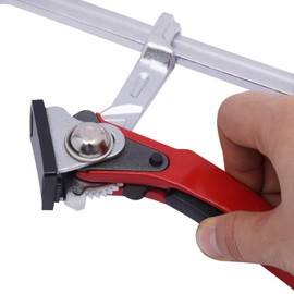 All-steel table clamp with lever handle, 2 pieces, clamping clamps, lever clamp, table clamp, quick release with 210 mm capacity and 90 mm throat depth for grinding, cutting