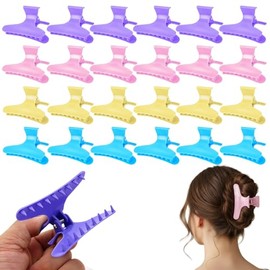 24pzs Pinzas para el Cabello, Pinza Grande para el Cabello de Mujer, Hair Clips con Resorte Fuer, Antideslizantes,para Cabello Fino, Grueso y Rizado (Multicolor)