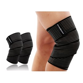 2 x 180 cm Sport Knee Sleeves for Protection of Knees, Thighs, Legs