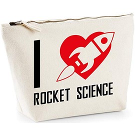 Hippowarehouse I love rocket science printed make up cosmetic wash bag 18x19x9cm