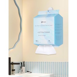 Yacey Face Towels, Disposable Face Towel, Ultra Soft & Thick Biodegradable Face Towelettes Disposable Lint- free Facial Tissue for Cleansing, Skincare and Makeup Wipes Remover, Dry Wipes, 145 Count