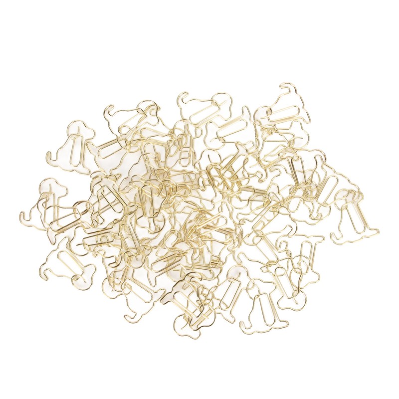 100pcs Dog Shape Paper Clips Improved Slip Resistance Rust Proof