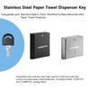 KLIVYA Paper Towel Dispenser Key,Stainless Steel Toilet Paper Dispenser Key