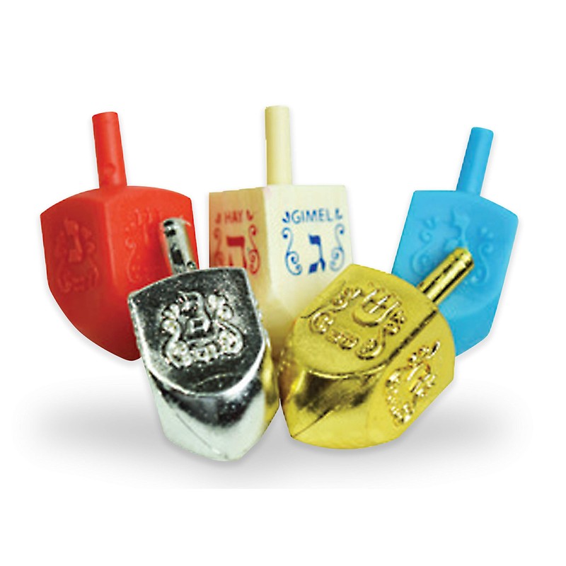 Ner Mitzvah Hanukkah Menorah Candles Dreidels, Chanukah Guide Complete Set