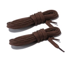 Curtual Wide Flat Athletic Shoelaces with Wide Shoelaces Flat Shoe Laces [2 Pairs] [8 Color][8 Size] for Sneakers and Shoes, Brown, 45" inches (114 cm)