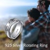 925 Sterling Silver Spindle Ring, Sunflower Ring, Spinning Ring, Unwind