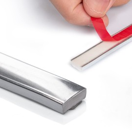 Art3dwallpanels 10 Ft Stainless Steel Color Peel and Stick Trim for Backsplash Tile Edge, Self-Adhesive Flexible Trimming for Corner Decor