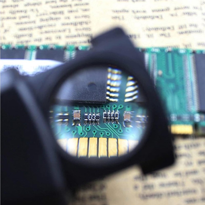 30X LED Magnifier 30x21mm Stamps Coin Watchmaker Jewelry Philately Tool